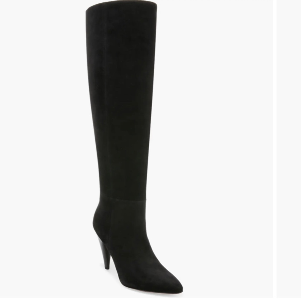 NIB $695 Veronica Beard Sanzi Knee High Boot (Women) in Black Suede - size 9!